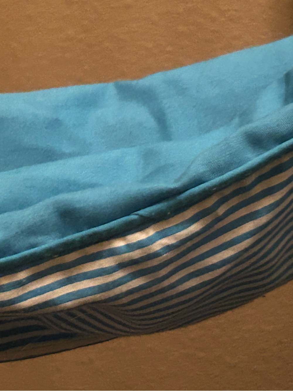 Blue Vintage-Long Sleeve Button Front house dress night gown button up neck tie - Picture 6 of 6